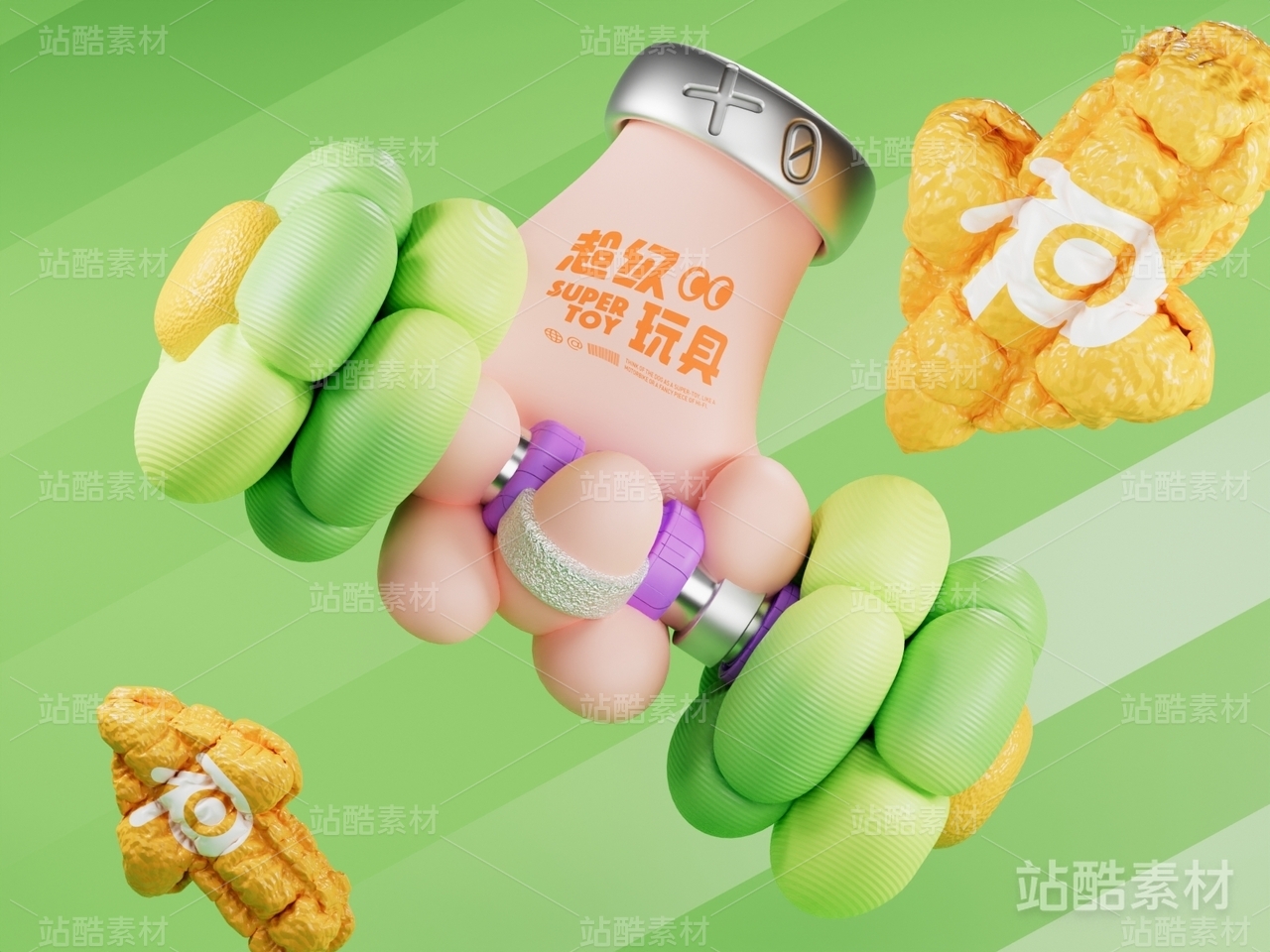 UI_3D膨胀手握哑铃