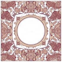 蛇年神话相柳 丝巾图案/插画图案（导航-7459） - 未分类 - 站酷设计师一竹九阴原创素材 - 站酷ZCOOL