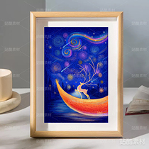 星空下的小鹿 | 原创插画（导航-7612） - 未分类 - 站酷设计师卡尔艺术插画原创素材 - 站酷ZCOOL