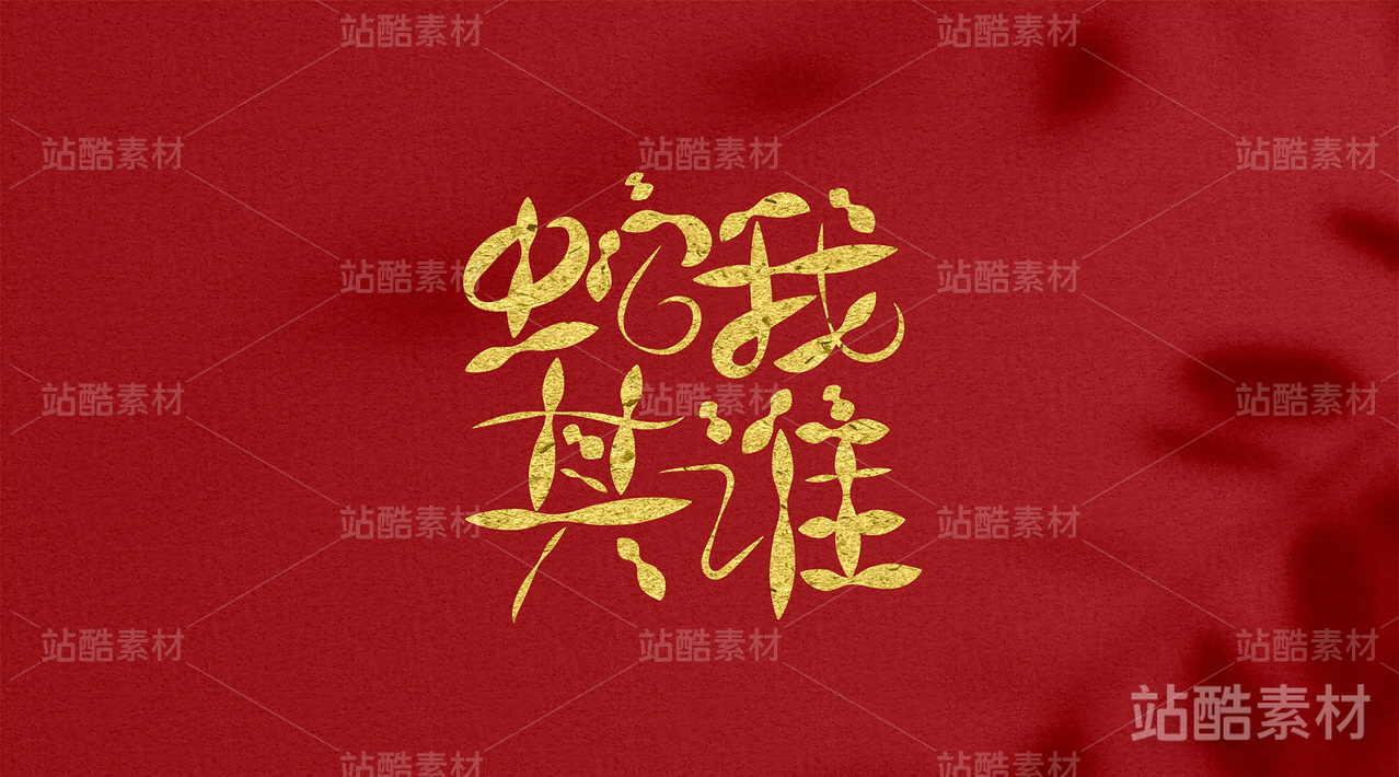 3蛇年字体设计——蛇我其谁