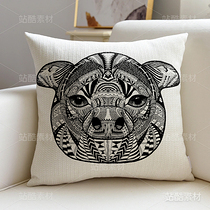 豬豬裝飾畫（導(dǎo)航-7875） - 未分類 - 站酷設(shè)計(jì)師木子姐姐_原創(chuàng)素材 - 站酷ZCOOL