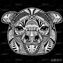 豬豬裝飾畫（導(dǎo)航-7876） - 未分類 - 站酷設(shè)計(jì)師木子姐姐_原創(chuàng)素材 - 站酷ZCOOL