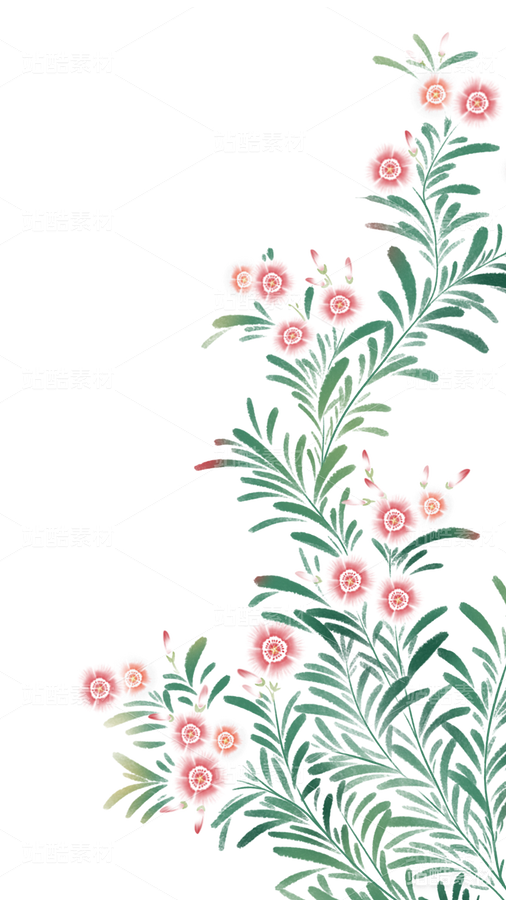 原創(chuàng)國風(fēng)水墨手繪植物素材花（主預(yù)覽-10377） - 未分類 - 站酷設(shè)計(jì)師畫畫的靜思語原創(chuàng)素材 - 站酷ZCOOL
