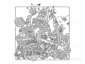 逸想世界-一组丛林树屋小生态（55）（导航-11401） - 未分类 - 站酷设计师孑孓逸士原创素材 - 站酷ZCOOL