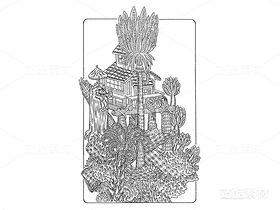 逸想世界-一组丛林树屋小生态（55）（导航-11397） - 未分类 - 站酷设计师孑孓逸士原创素材 - 站酷ZCOOL