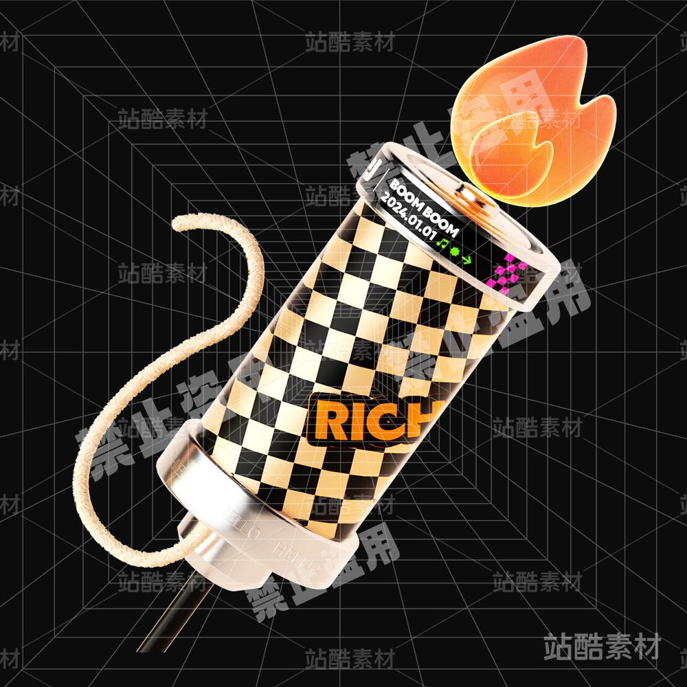 UI_3D图标火箭炮<新春促销>