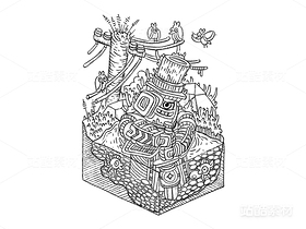逸想世界-古树小世界(62)(导航-11787) - 未分类 - 站酷设计师孑孓逸士原创素材 - 站酷ZCOOL
