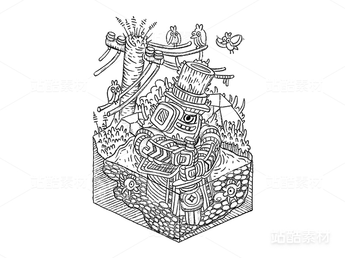 逸想世界-古树小世界(62)(主预览-11787) - 未分类 - 站酷设计师孑孓逸士原创素材 - 站酷ZCOOL