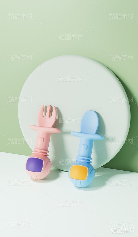產(chǎn)品渲染-兒童勺子渲染（主預(yù)覽-11821） - 未分類 - 站酷設(shè)計(jì)師極限火花原創(chuàng)素材 - 站酷ZCOOL