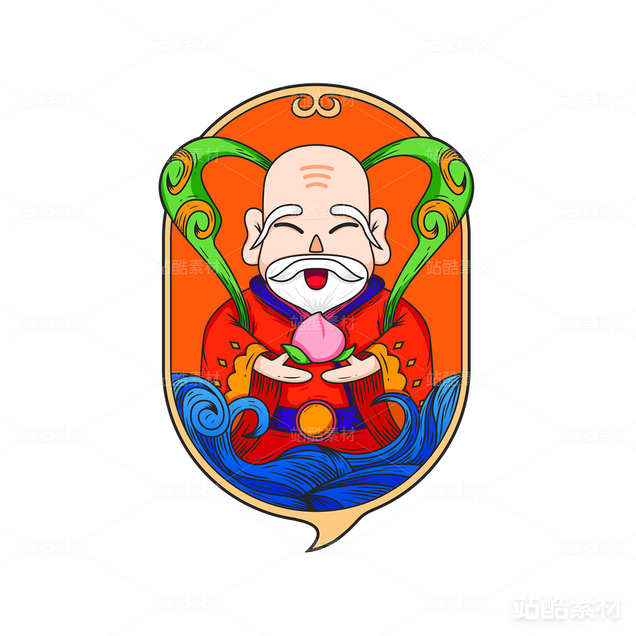 福祿壽喜春節(jié)元素插畫（主預(yù)覽-12124） - 未分類 - 站酷設(shè)計師404設(shè)計便利店原創(chuàng)素材 - 站酷ZCOOL