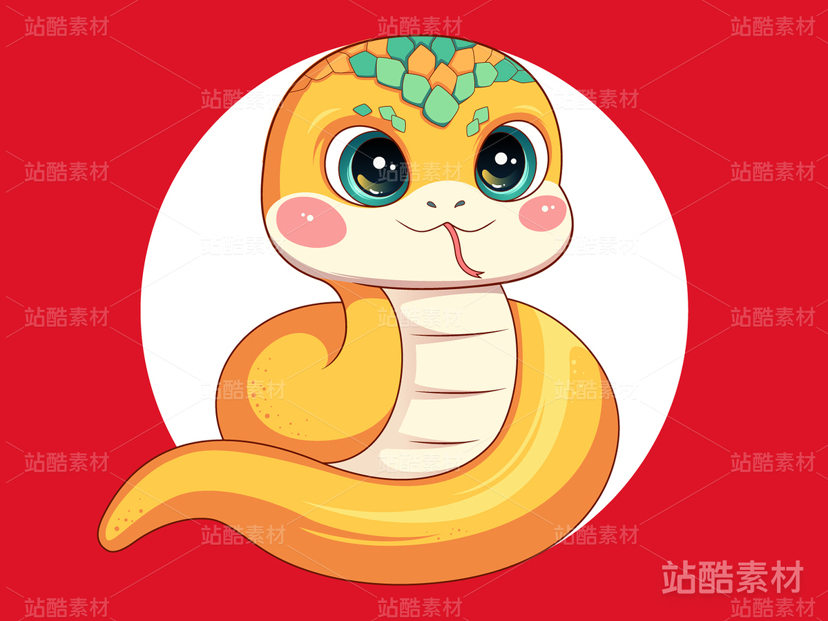 金蛇矢量插画（主预览-12263） - 未分类 - 站酷设计师H又又原创素材 - 站酷ZCOOL