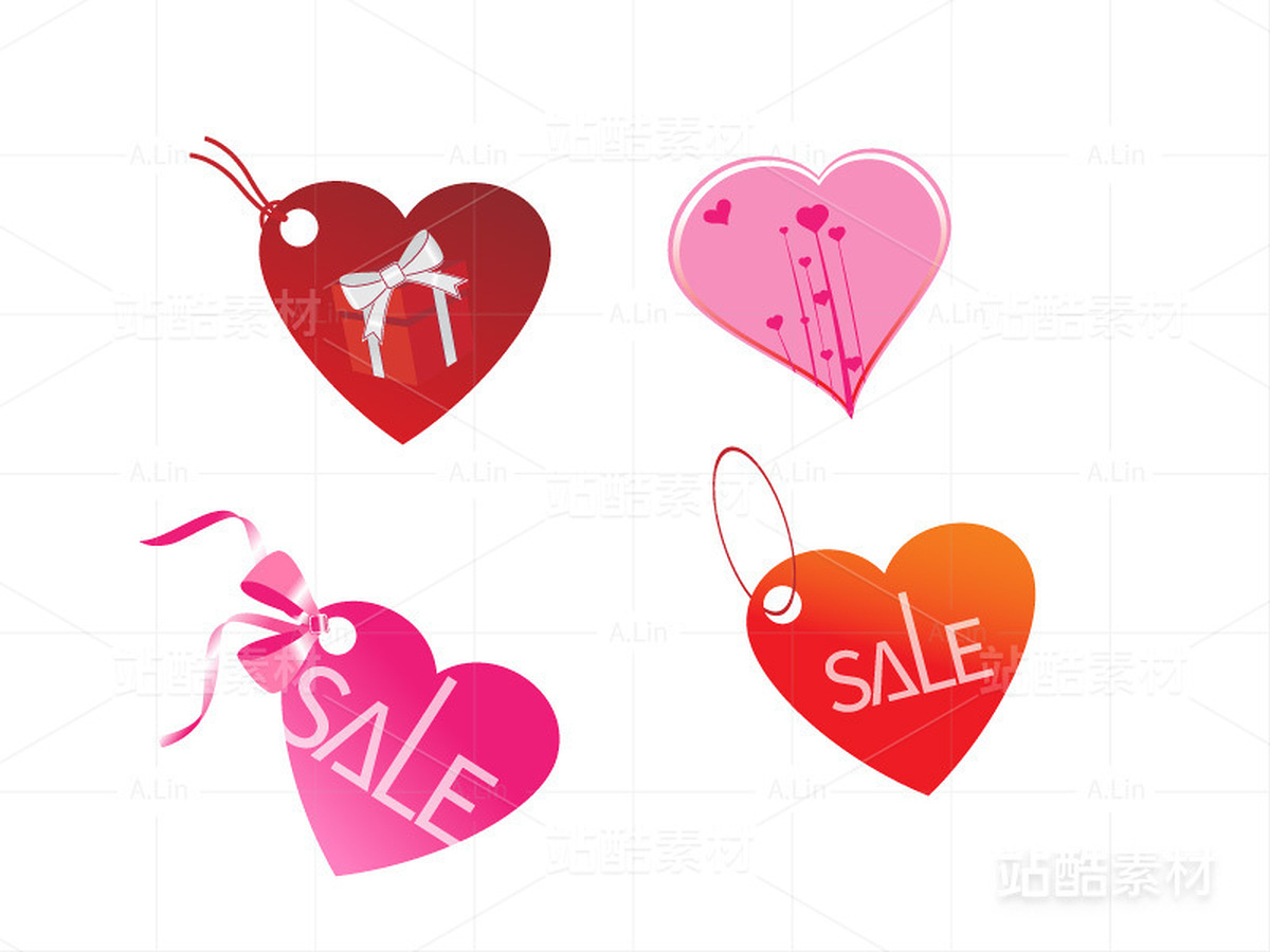 心形促銷(xiāo)吊牌 愛(ài)情吊牌（主預(yù)覽-12285） - 未分類(lèi) - 站酷設(shè)計(jì)師A_霖原創(chuàng)素材 - 站酷ZCOOL