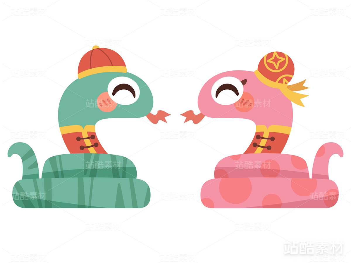 蛇年新春卡通图案（主预览-13838） - 未分类 - 站酷设计师Maito_Thing_原创素材 - 站酷ZCOOL