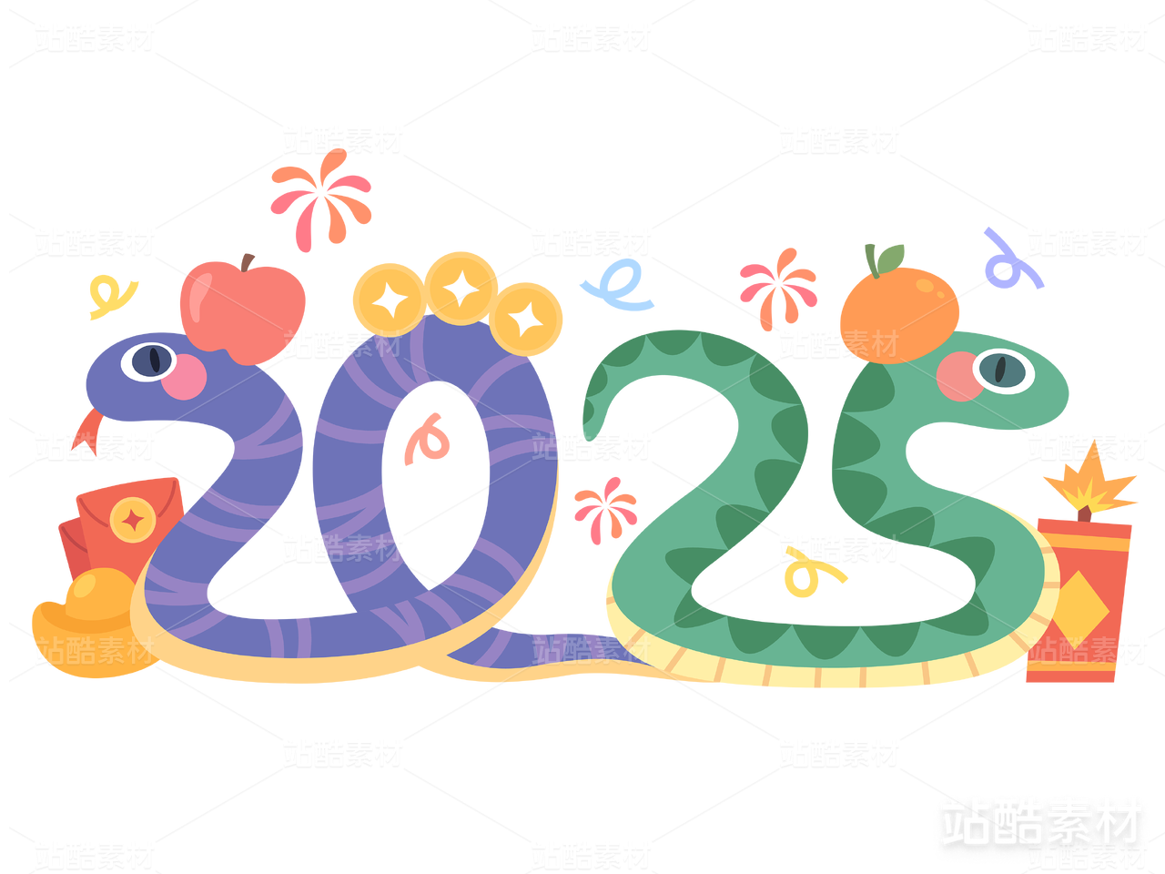 2025蛇年矢量图案