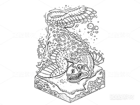 逸想世界-小怪兽系列（66）（导航-13875） - 未分类 - 站酷设计师孑孓逸士原创素材 - 站酷ZCOOL