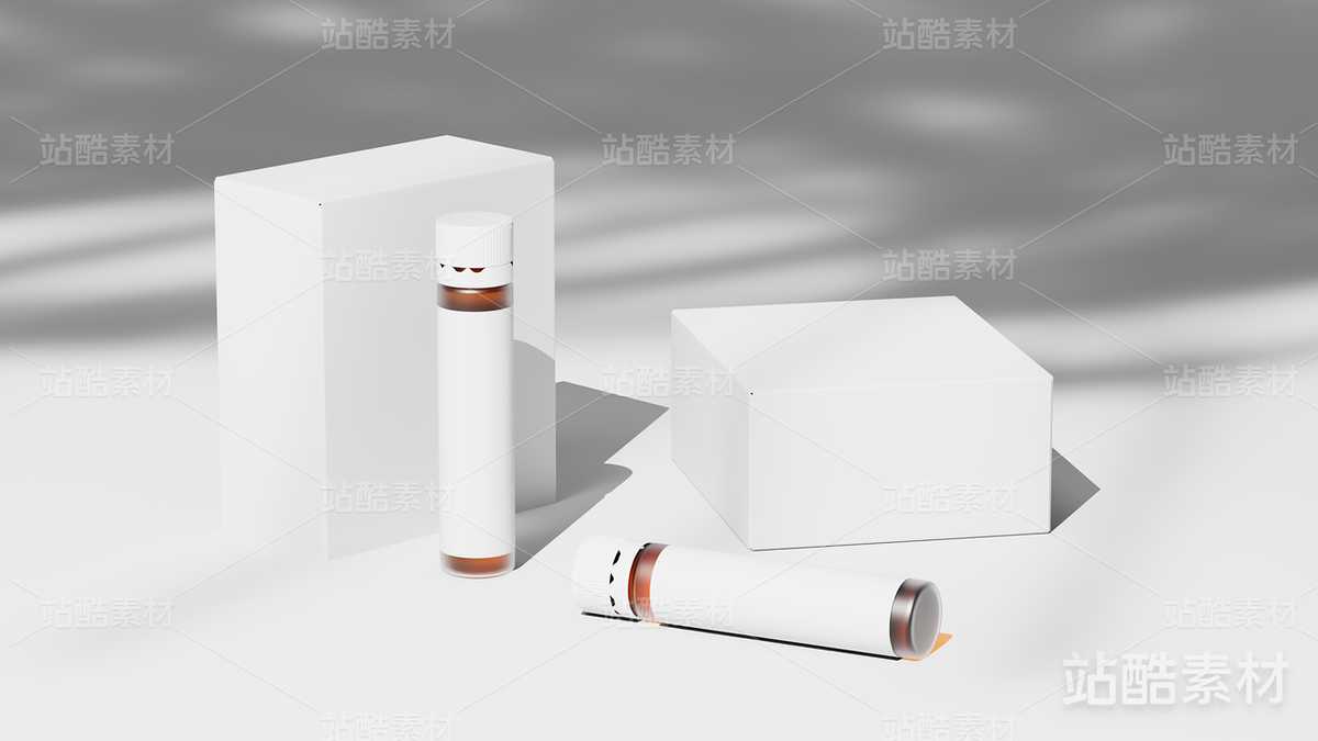 C4D产品建模，扣底盒加PP瓶（主预览-16367） - 未分类 - 站酷设计师草没味呀原创素材 - 站酷ZCOOL