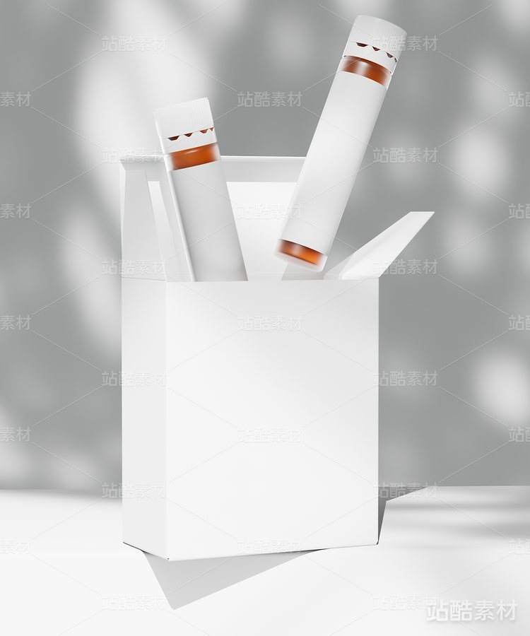 C4D产品建模，扣底盒加PP瓶（主预览-16388） - 未分类 - 站酷设计师草没味呀原创素材 - 站酷ZCOOL