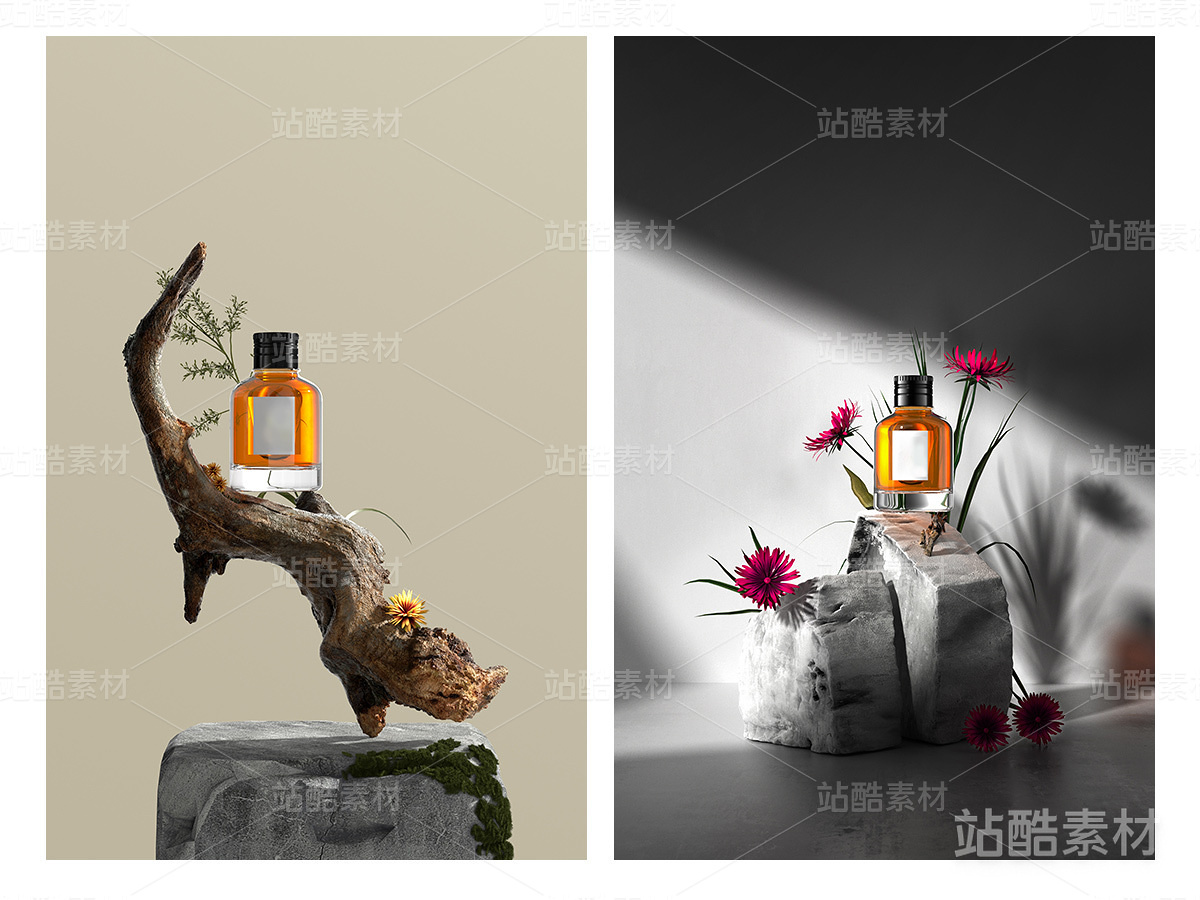 产品渲染-化妆品香水精华渲染（主预览-17198） - 未分类 - 站酷设计师逐风卷原创素材 - 站酷ZCOOL