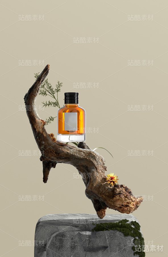 产品渲染-化妆品香水精华渲染（主预览-17199） - 未分类 - 站酷设计师逐风卷原创素材 - 站酷ZCOOL