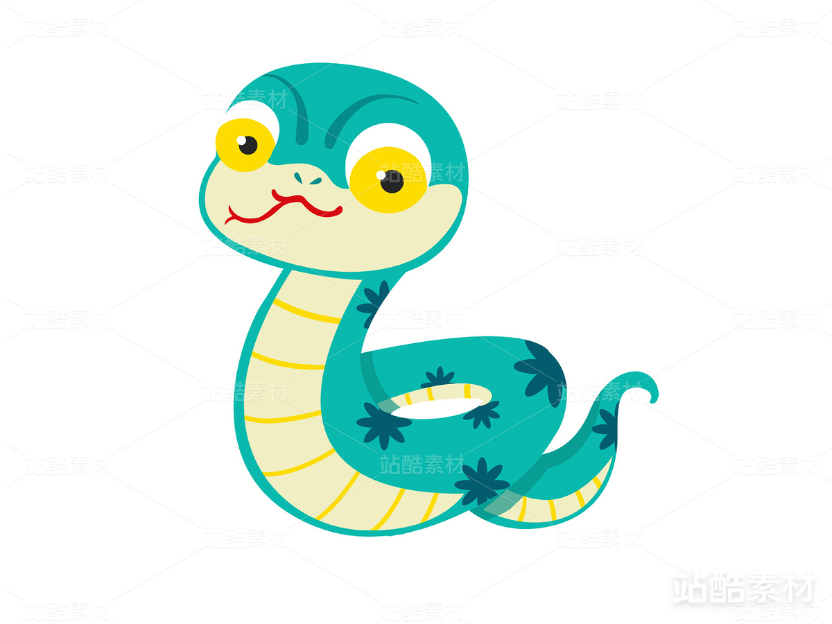 十二生肖之藍(lán)色小蛇（主預(yù)覽-17531） - 未分類 - 站酷設(shè)計(jì)師阿綠alv原創(chuàng)素材 - 站酷ZCOOL