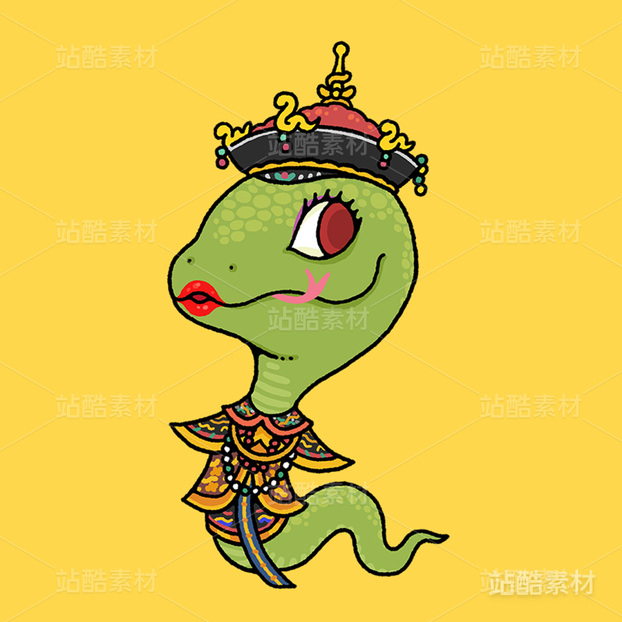 十二生肖之大清帝国-蛇（主预览-18280） - 未分类 - 站酷设计师Leleevil原创素材 - 站酷ZCOOL