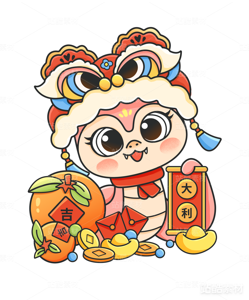 蛇IP形象新年主题设计