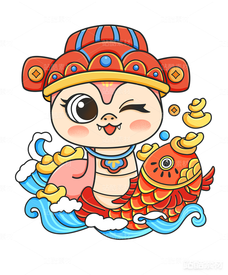 12只蛇年IP形象设计|新年文创插画（主预览-18512） - 未分类 - 站酷设计师风铃01原创素材 - 站酷ZCOOL