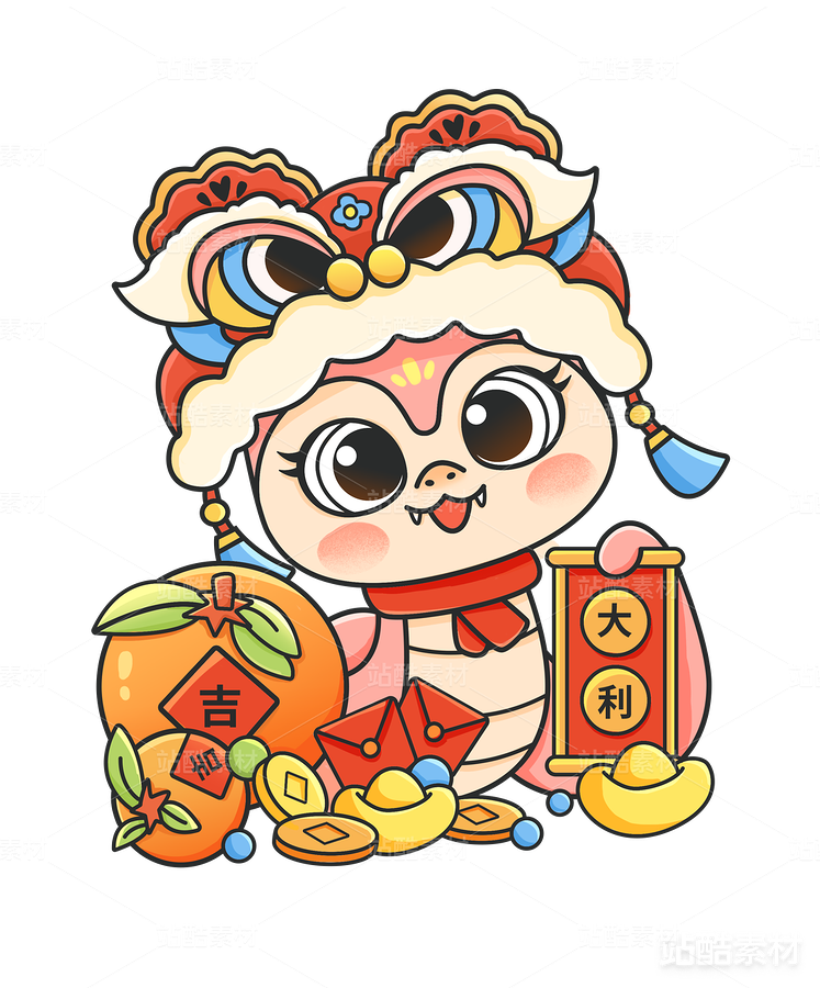 12只蛇年IP形象设计|新年文创插画（主预览-18508） - 未分类 - 站酷设计师风铃01原创素材 - 站酷ZCOOL
