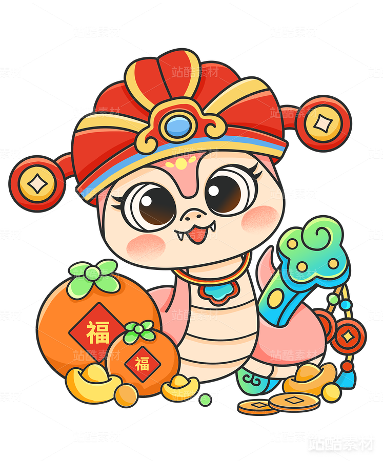 12只蛇年IP形象设计|新年文创插画（主预览-18515） - 未分类 - 站酷设计师风铃01原创素材 - 站酷ZCOOL