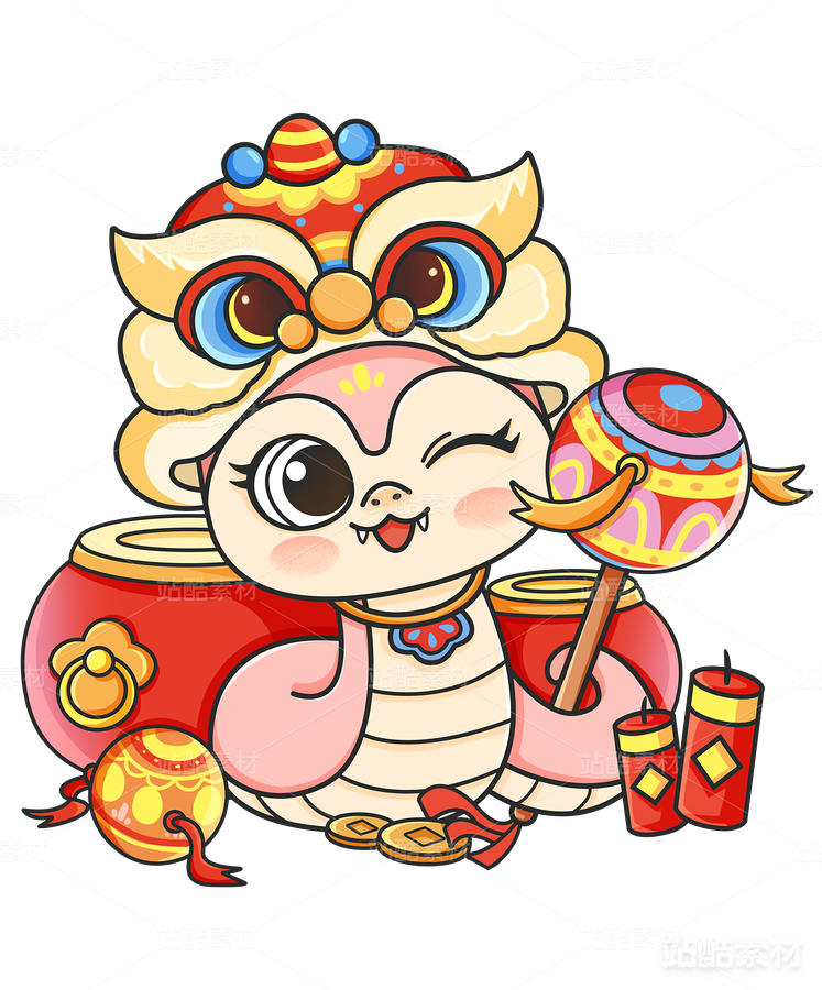 12只蛇年IP形象设计|新年文创插画（主预览-18518） - 未分类 - 站酷设计师风铃01原创素材 - 站酷ZCOOL