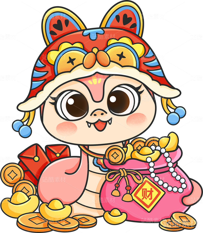 12只蛇年IP形象设计|新年文创插画（主预览-18519） - 未分类 - 站酷设计师风铃01原创素材 - 站酷ZCOOL