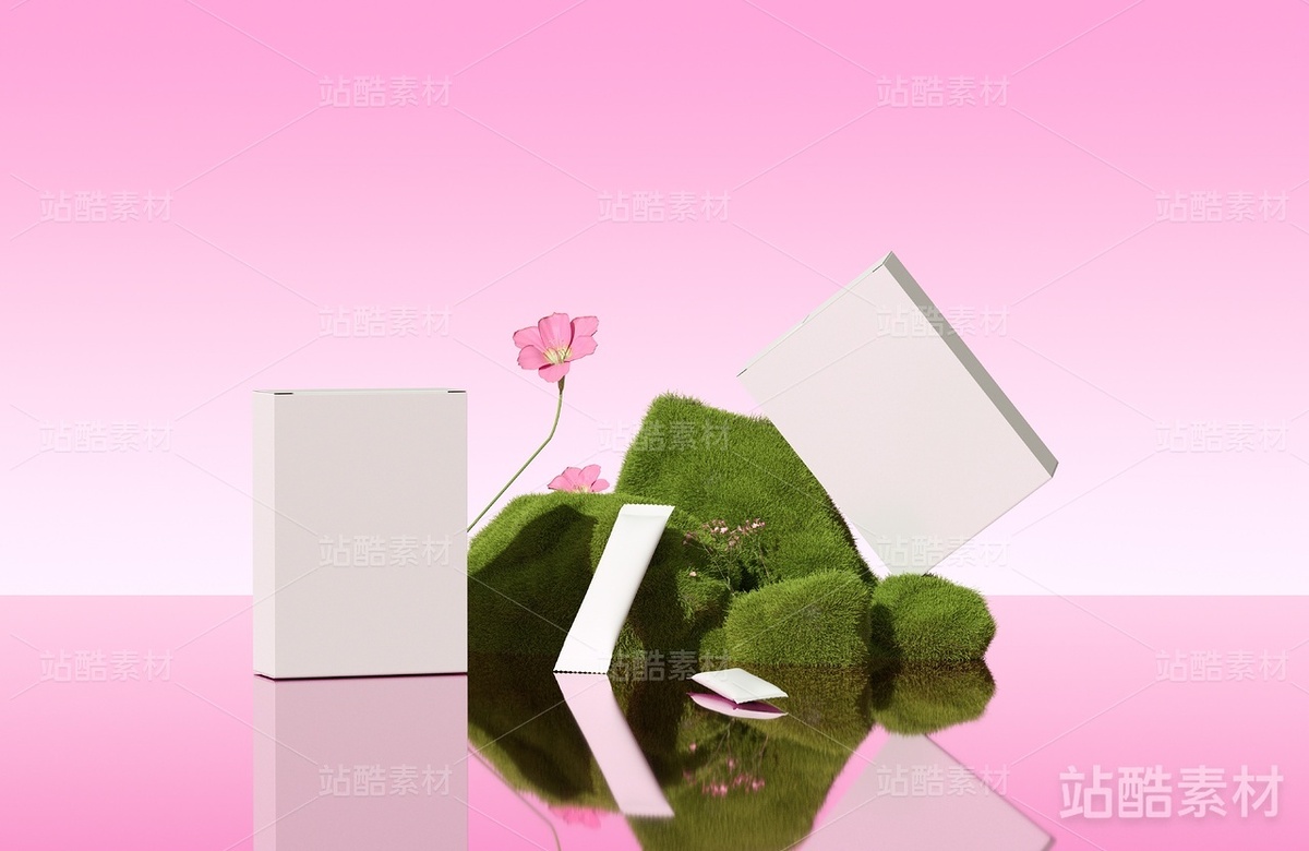 产品渲染-盒子花草渲染(主预览-19745) - 未分类 - 站酷设计师逐风卷原创素材 - 站酷ZCOOL