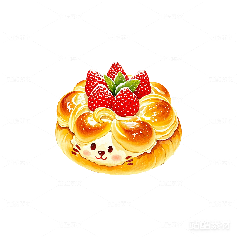 草莓狗狗点心 | 圣诞水彩插画素材（主预览-20051） - 未分类 - 站酷设计师心梦创意原创素材 - 站酷ZCOOL