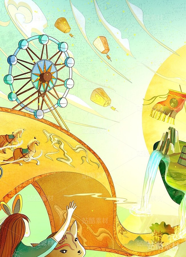 城市非遗文创插画 | 天津（主预览-20183） - 未分类 - 站酷设计师若宣插画原创素材 - 站酷ZCOOL