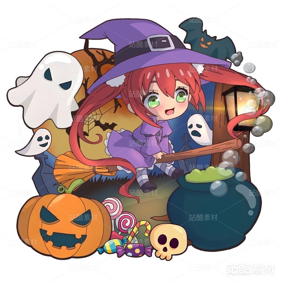 Q版节日场景（主预览-20721） - 未分类 - 站酷设计师蔷薇双子原创素材 - 站酷ZCOOL