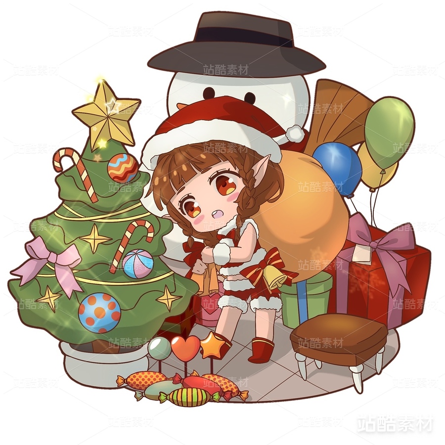 Q版节日场景（主预览-20720） - 未分类 - 站酷设计师蔷薇双子原创素材 - 站酷ZCOOL