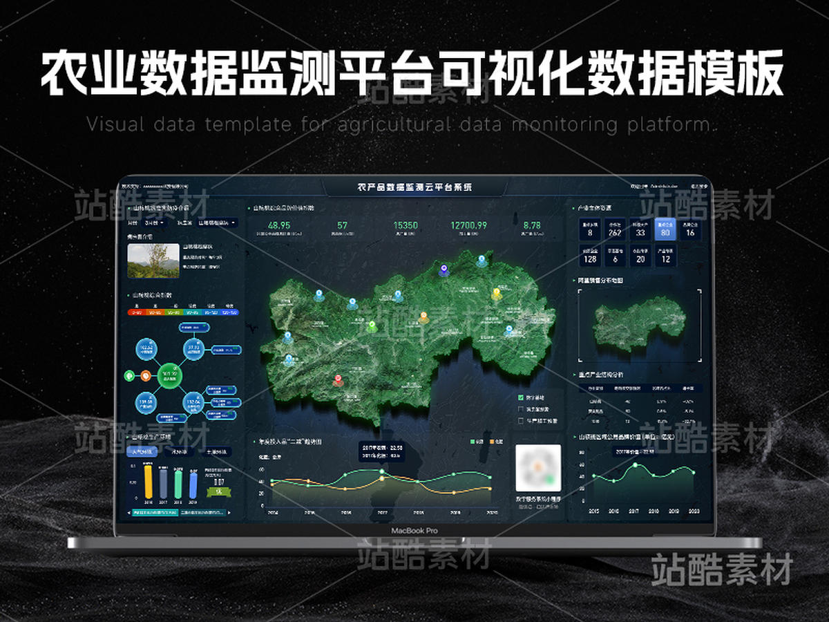 农业数据监测平台可视化数据模板PSD（主预览-28013） - 未分类 - 站酷设计师Empty_Design原创素材 - 站酷ZCOOL