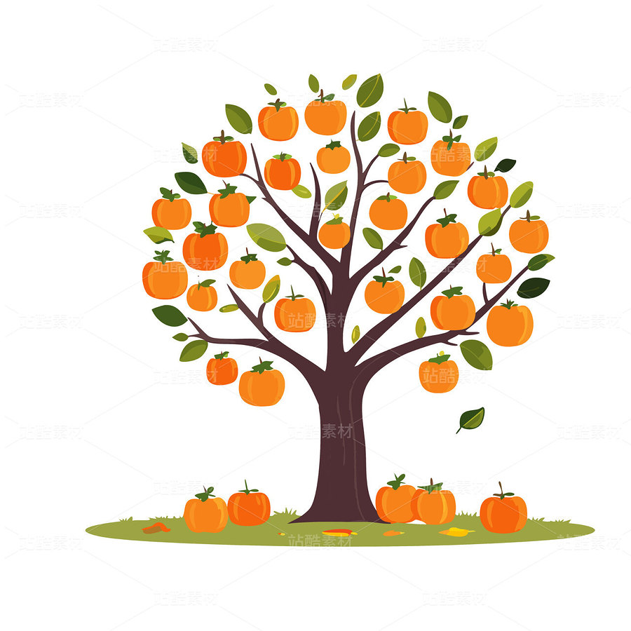 柿子矢量图可编辑（主预览-28869） - 未分类 - 站酷设计师叮当幻想原创素材 - 站酷ZCOOL
