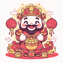 神仙财神灶神卡通形象(导航-31721) - 未分类 - 站酷设计师野生设计师贝壳原创素材 - 站酷ZCOOL