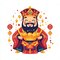 神仙财神灶神卡通形象(导航-31723) - 未分类 - 站酷设计师野生设计师贝壳原创素材 - 站酷ZCOOL