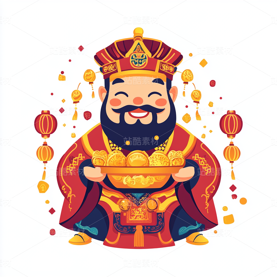 神仙财神灶神卡通形象(主预览-31723) - 未分类 - 站酷设计师野生设计师贝壳原创素材 - 站酷ZCOOL