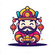 神仙财神灶神卡通形象(导航-31717) - 未分类 - 站酷设计师野生设计师贝壳原创素材 - 站酷ZCOOL