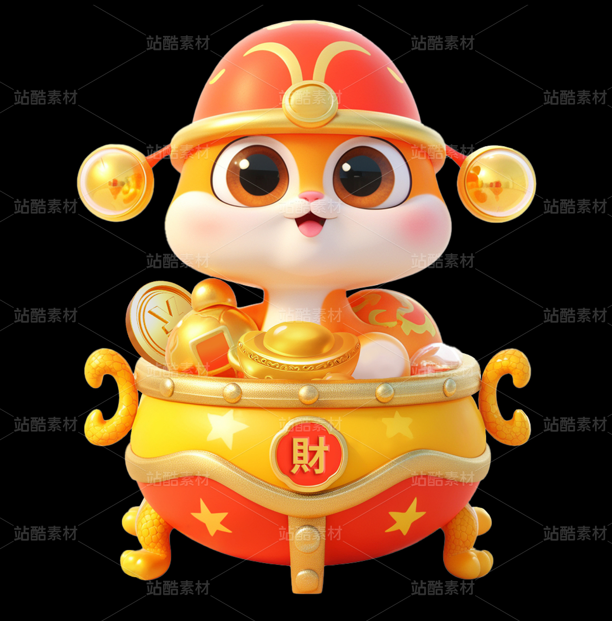 蛇年财神IP形象