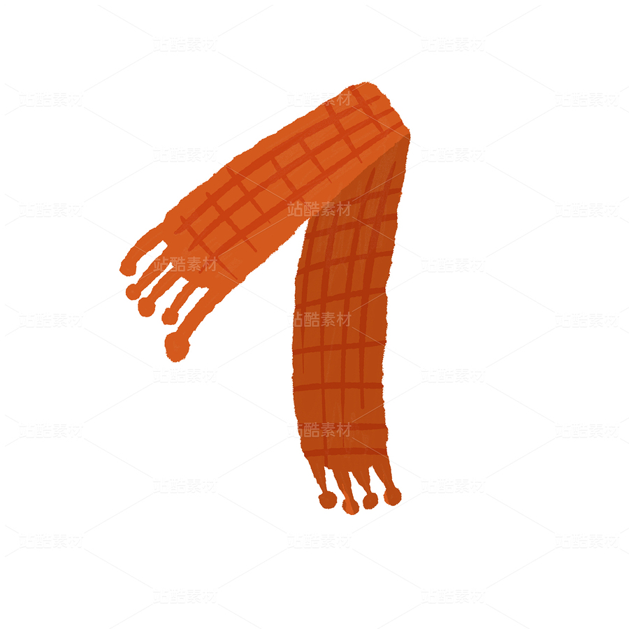 冬至围巾手绘素材（主预览-39914） - 未分类 - 站酷设计师小白若灵原创素材 - 站酷ZCOOL