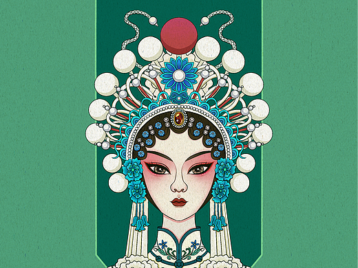 戏曲白蛇传白蛇许仙国风人物插画
