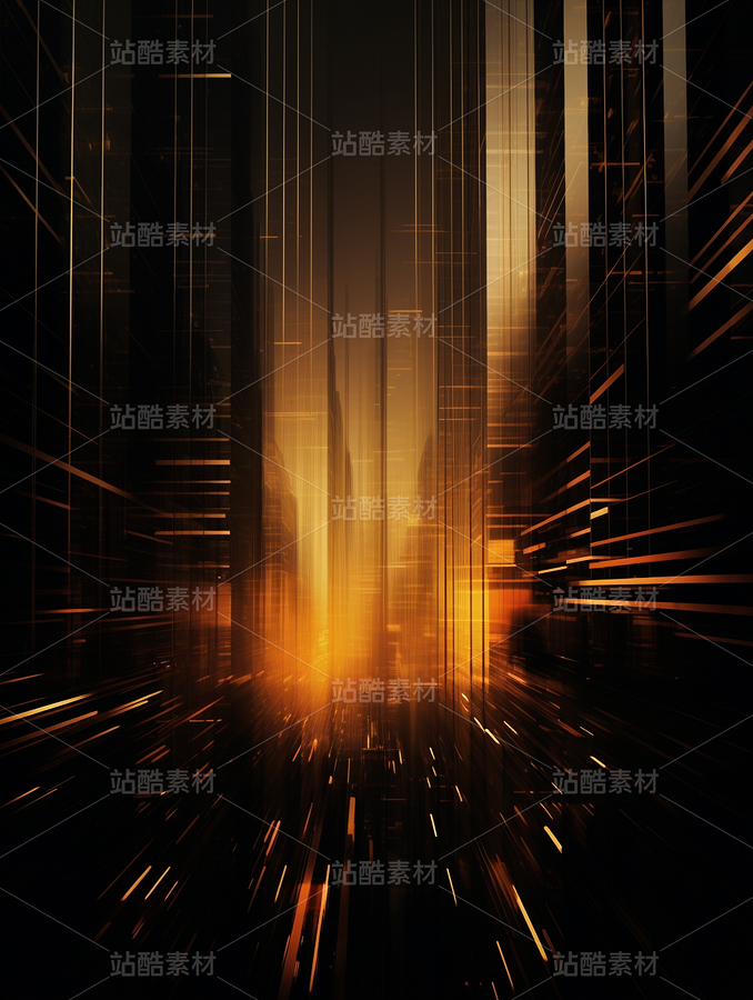 金色高端城市空间艺术几何图形光影(主预览-42167) - 未分类 - 站酷设计师AIGC微微原创素材 - 站酷ZCOOL
