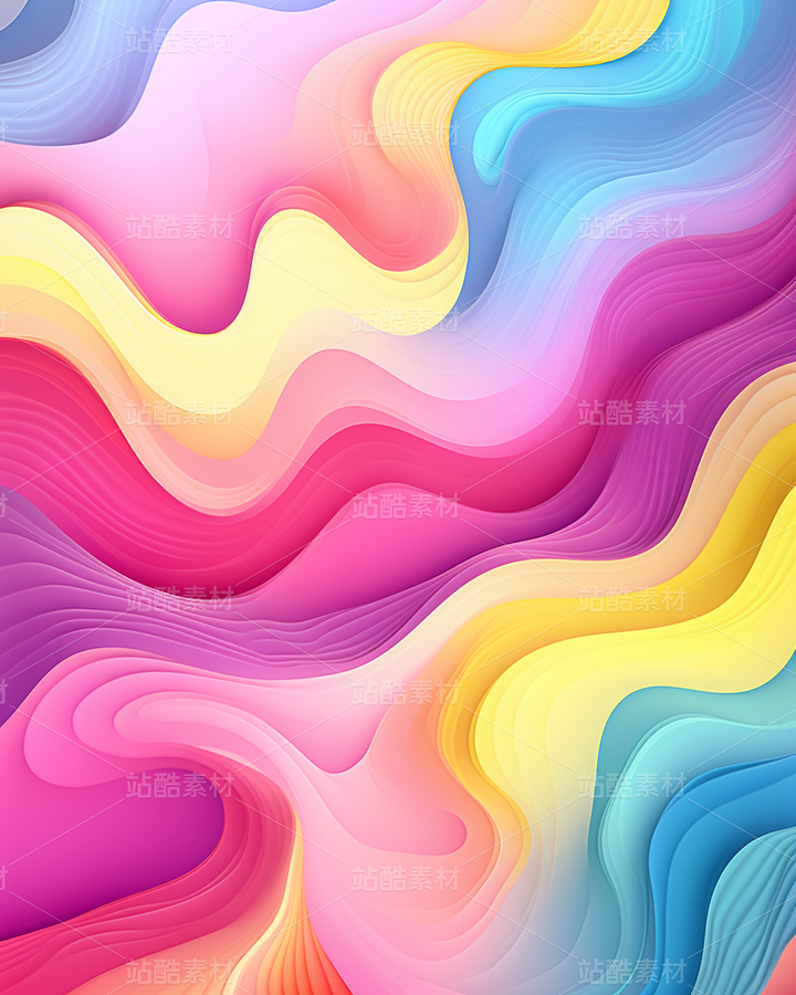 彩色渐变几何艺术酸性设计荧光质感（主预览-42793） - 未分类 - 站酷设计师AIGC微微原创素材 - 站酷ZCOOL