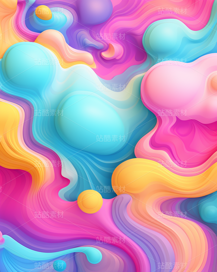 彩色渐变几何艺术酸性设计荧光质感（主预览-42794） - 未分类 - 站酷设计师AIGC微微原创素材 - 站酷ZCOOL