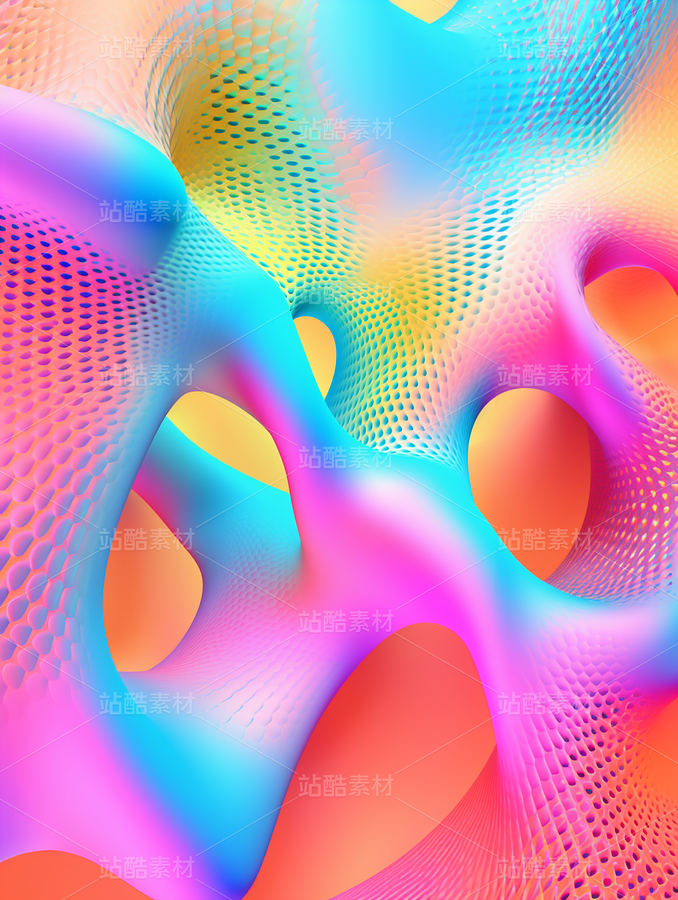 彩色渐变几何艺术酸性设计荧光质感（主预览-42807） - 未分类 - 站酷设计师AIGC微微原创素材 - 站酷ZCOOL