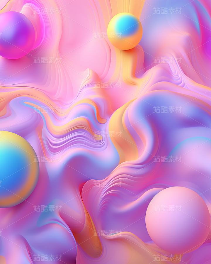 彩色渐变几何艺术酸性设计荧光质感（主预览-42796） - 未分类 - 站酷设计师AIGC微微原创素材 - 站酷ZCOOL